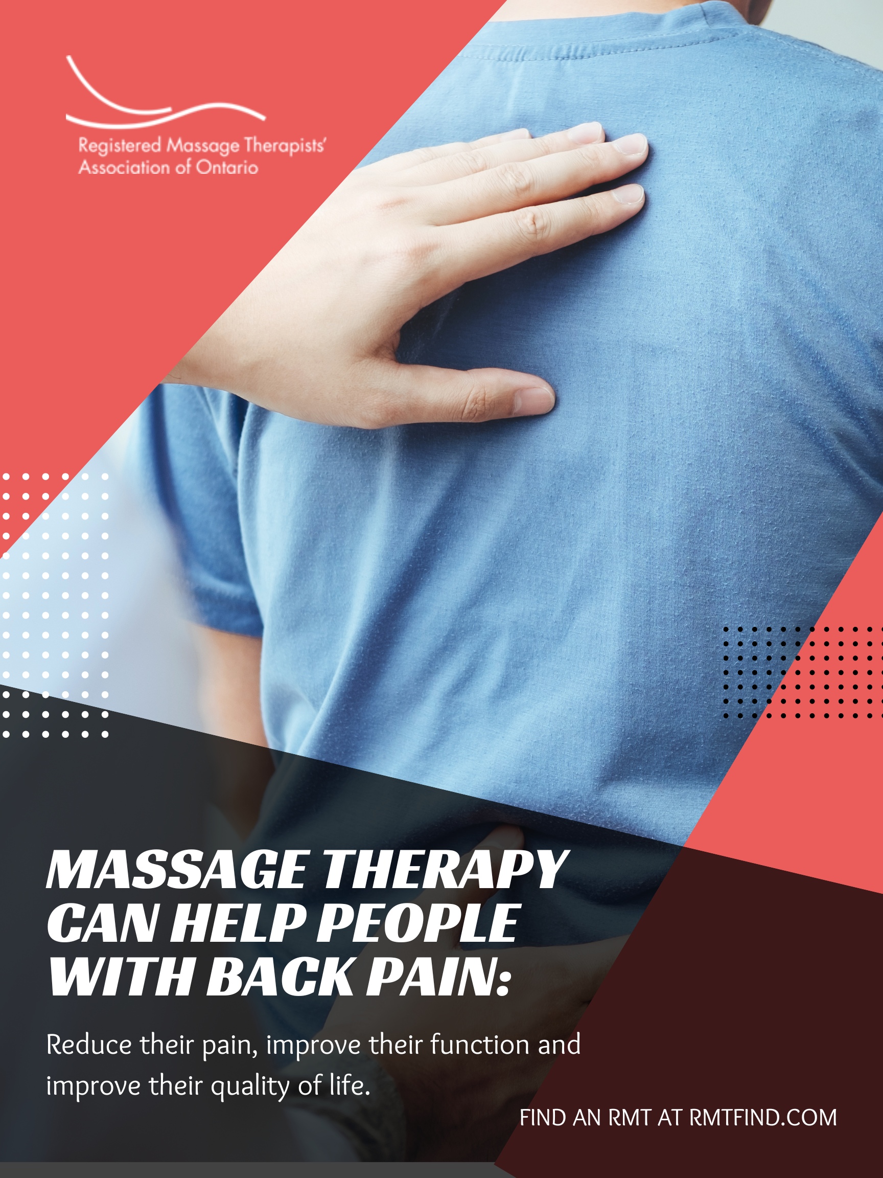 RMTAO - Infographic: Massage Therapy and Back Pain